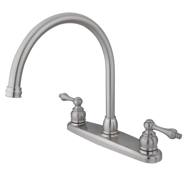 Victorian 8" Centerset Kitchen Faucet, Brushed Nickel
